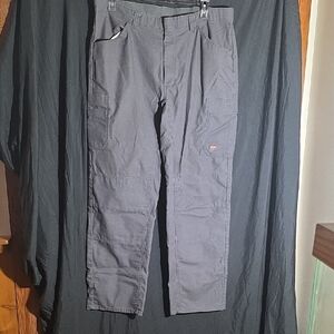 Gray Cargo Pants with Straight Leg Cut